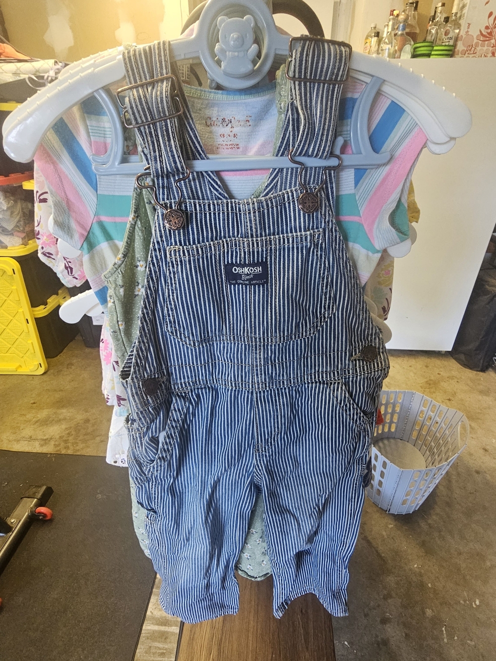 OshKosh B'gosh Blue and White Pinstripe Overalls for Kids